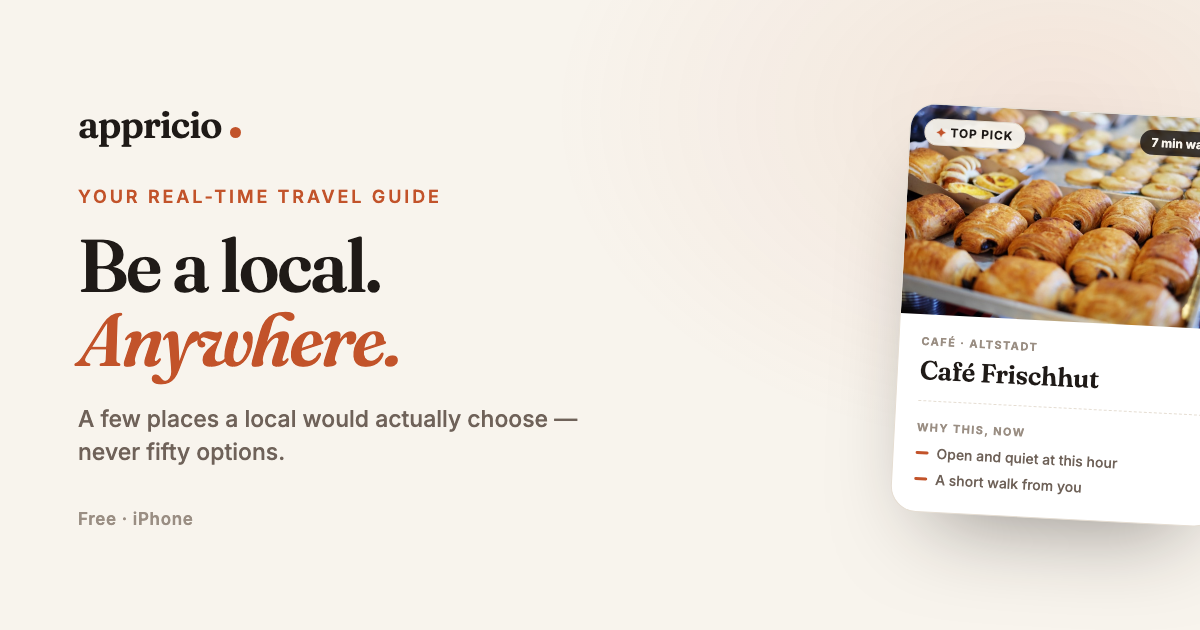 An AI travel guide where the ranking is a deterministic engine, not an LLM